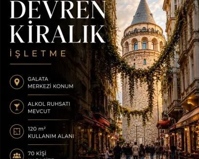 GALATADA DEVREN KİRALIK ALKOL RUHSATLI İŞLETME